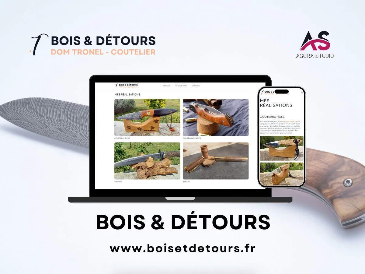 Création d'un site vitrine pour Bois & Détours