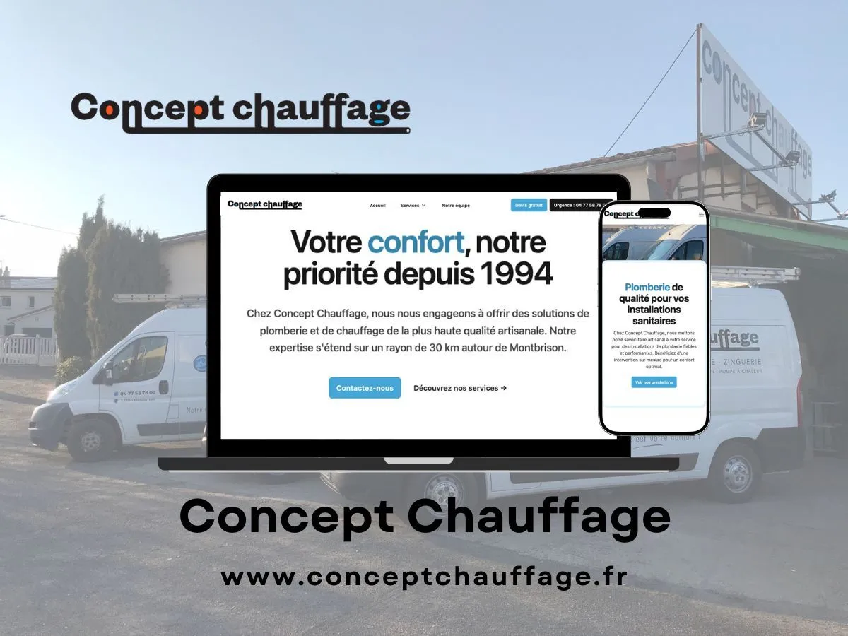 Refonte du site vitrine de Concept Chauffage