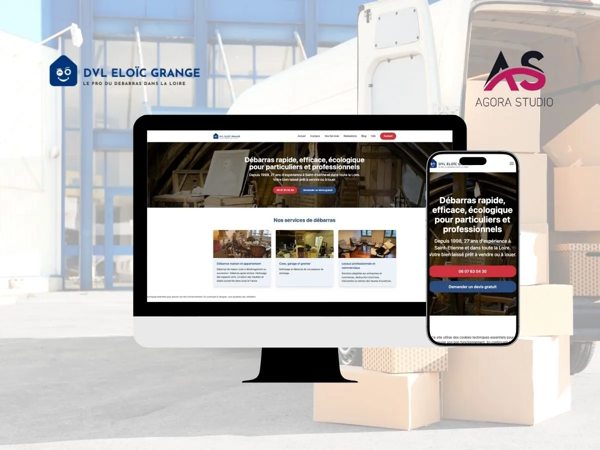 Reprise et optimisations du site pour Débarras Saint-Étienne