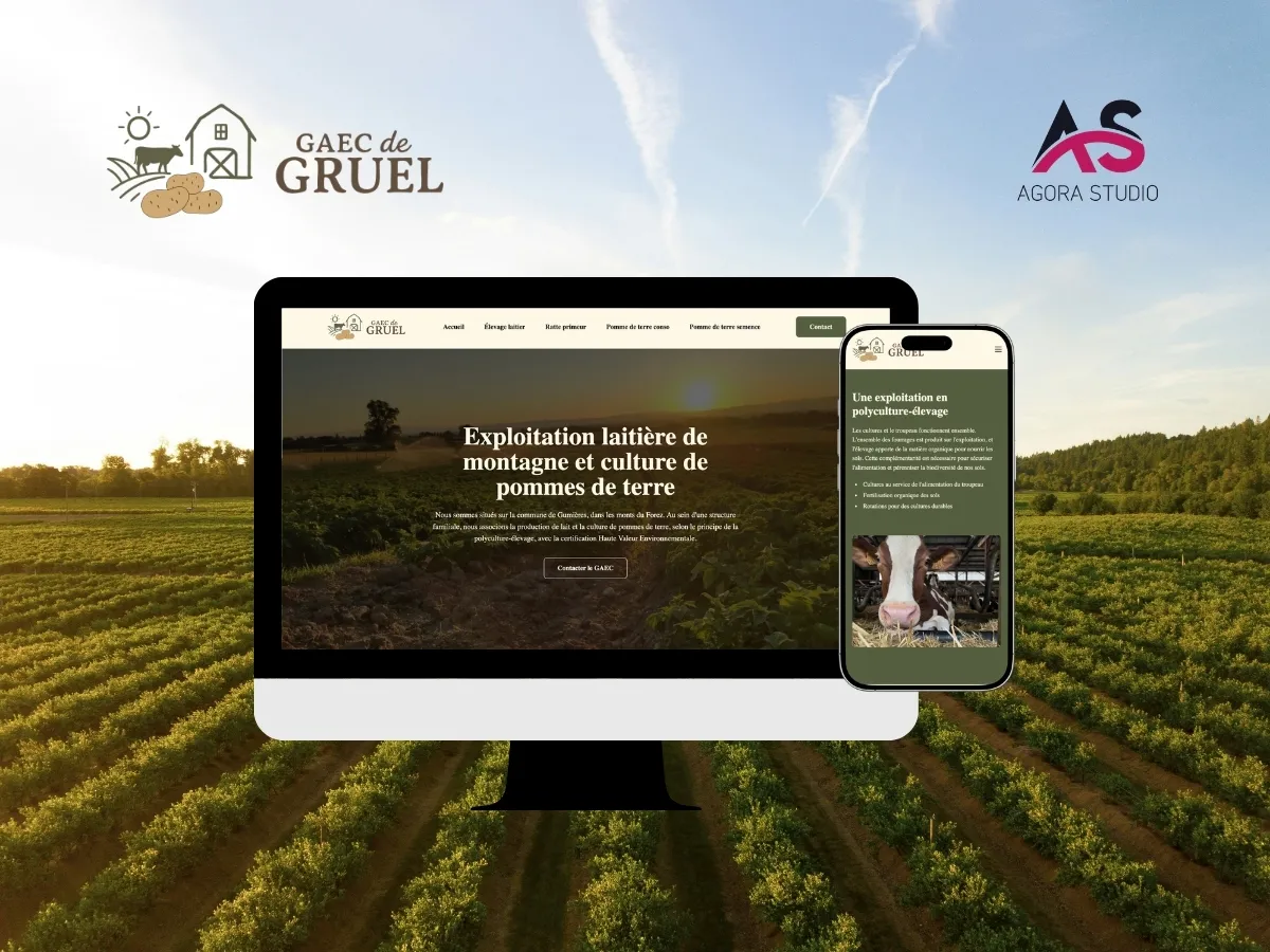 Création d'un site vitrine pour le GAEC de GRUEL